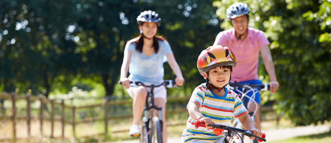 Family on Bikes
