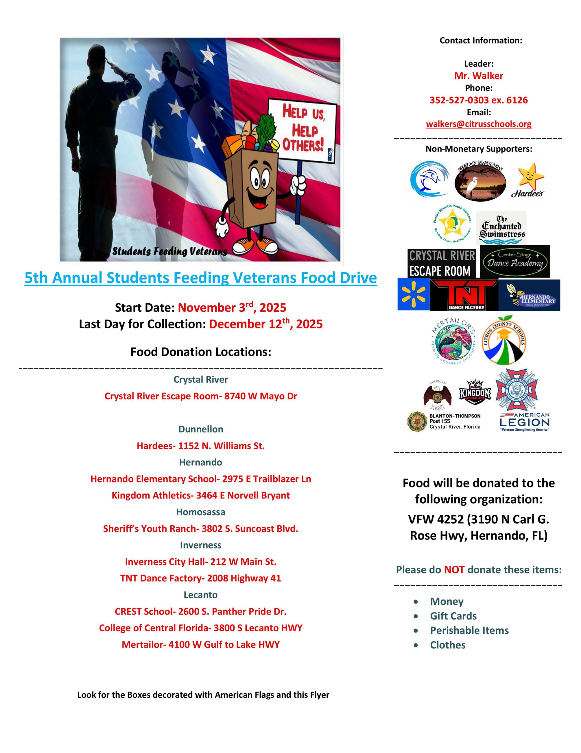 CREST School Food Drive 2025 